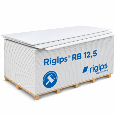 Placa gips-carton Rigips RB, tip A, 12.5 x 1200 x 2000 mm